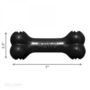 KONG Extreme Goodie Bone Gumi Csont Kutyajáték Fekete M
