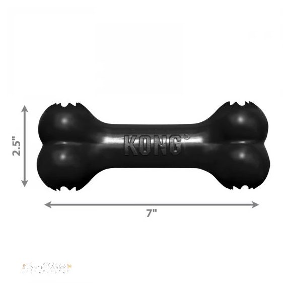 KONG Extreme Goodie Bone Gumi Csont Kutyajáték Fekete M