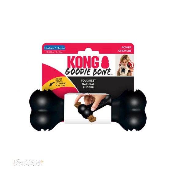 KONG Extreme Goodie Bone Gumi Csont Kutyajáték Fekete M