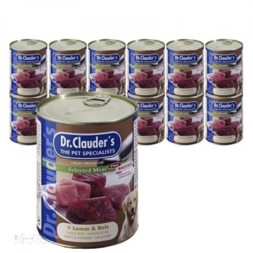   Dr.Clauders Dog Selected Meat Bárányos és rizses konzerv 800g