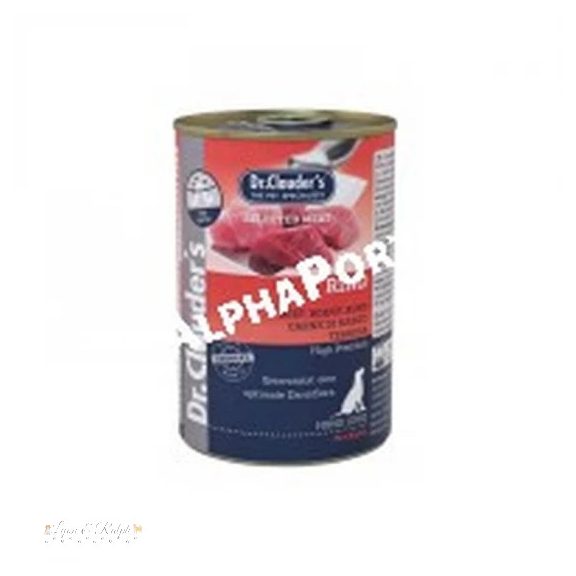 Dr.Clauders Dog Selected Meat Marhás konzerv 400g