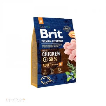 Brit Premium by Nature Adult Medium kutyatáp 3kg