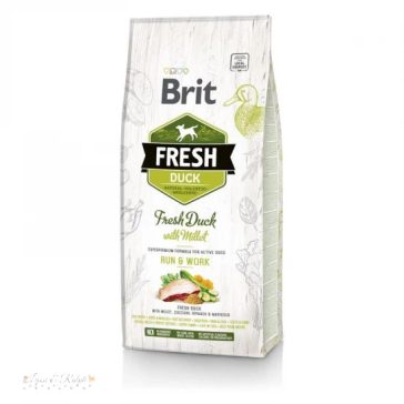   Brit Fresh Duck with Millet Active Run & Work kutyatáp 12 kg