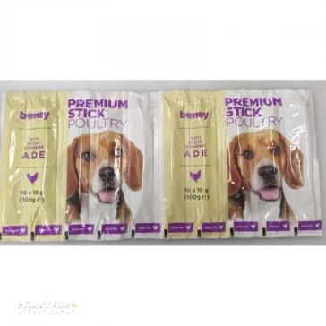 Boney Kutya Jutalomfalat Premium Stick Baromfi 10x10g