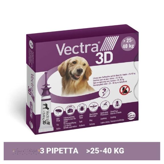 Vectra 3D rácsepegtető oldat nagytestű kutyáknak L (25-40kg) 3x