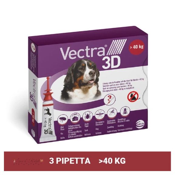 Vectra 3D rácsepegtető oldat óriás testű kutyáknak XL (40-66kg) 3x