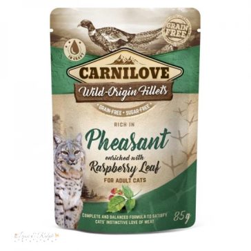   Carnilove Cat tasakos Pheasant with Raspberry Leaves - Fácán málnalevéllel 85g