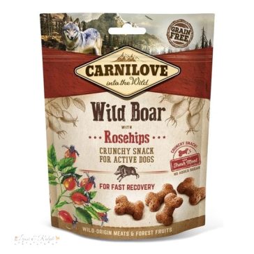   Carnilove Dog Jutalomfalat Crunchy Wild boar&rosehips - Vaddisznóhús csipkebogyóval 200g