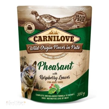   Carnilove Dog tasakos Paté Pheasant with Raspberry Leaves - Fácán málnalevéllel 300g HU