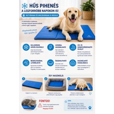   Cool Pet Med hűsítő matrac kutyáknak 40×50 cm – Hűsítő fekvőhely nyári melegre