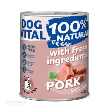   Dog Vital konzerv 100% Natural Soft Paté Pork - sertés 400g