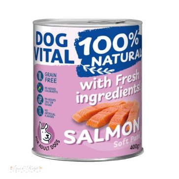   Dog Vital konzerv 100% Natural Soft Paté Salmon - lazac 400g
