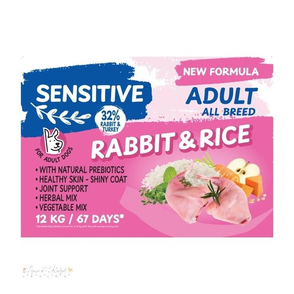 Dog Vital Sensitive Adult Rabbit, Rice&Pumpkin All breeds 12kg