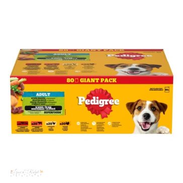   Pedigree alutasakos eledel felnőtt kutyák számára, szószos válogatás 80*100g