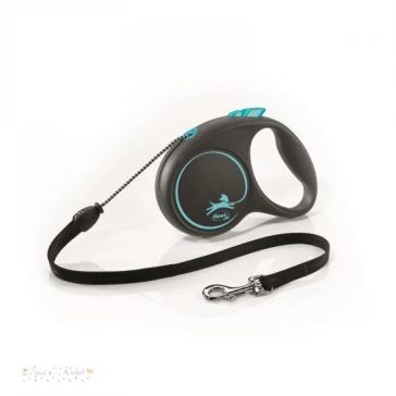   Flexi Black Design zsinóros automata póráz M 5m 20kg-ig kék