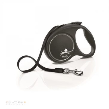   Flexi Black Design szalagos automata póráz L 5m 50kg-ig ezüst