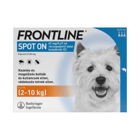 Frontline spot on S kutya 2-10 kg 3x