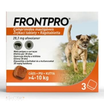 Frontpro 28,3 mg rágótabletta 4-10 kg 3X