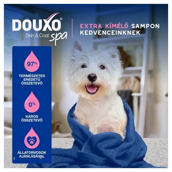 DOUXO® Skin & Coat SPA, Extra kímélo sampon, viszketésre hajlamos bőrre 250 ml