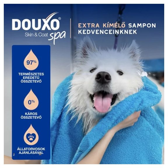 DOUXO® Skin & Coat SPA, Extra kímélo sampon, vedléscsökkento 250ml