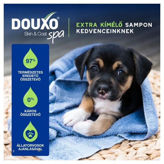 DOUXO® Skin & Coat SPA, Extra kímélo sampon, kölyökkutyáknak 250 ml