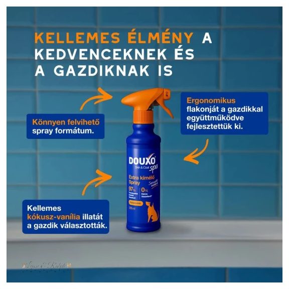 Douxo Spa Gubancoldó spray kutyáknak 295ml DOUXO® Skin & Coat SPA, Extra kímélo spray, Gubancoldó