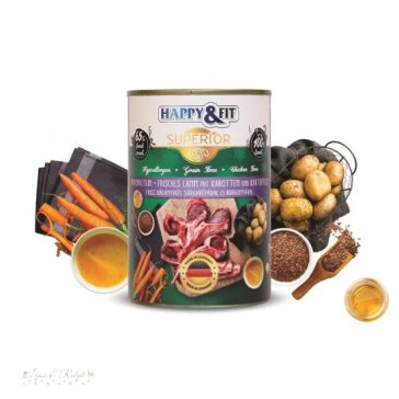   Happy&Fit Superior Dog Monoprotein konzerv friss bárányhús sárgarépával, burgonyával 400g