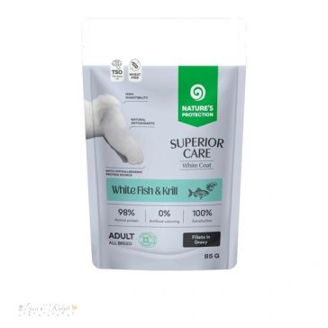   Natures Protection SC Alutasak Adult White Dog Grain Free White Fish&krill 85g