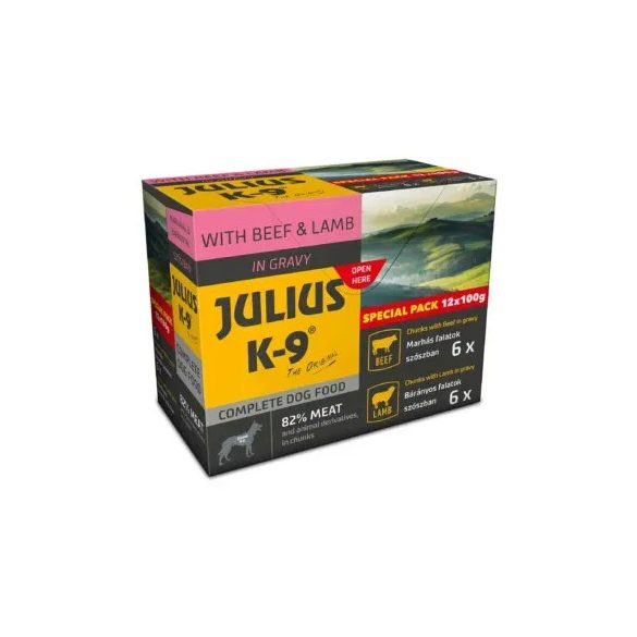 Julius-K9 - Special Pack - Beef & Lamb - Marha és Bárány 12×100g