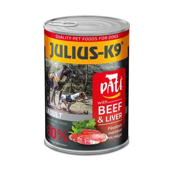 Julius-K9 - Konzerv - Paté - Adult Beef and Liver - Marha és Máj 400g