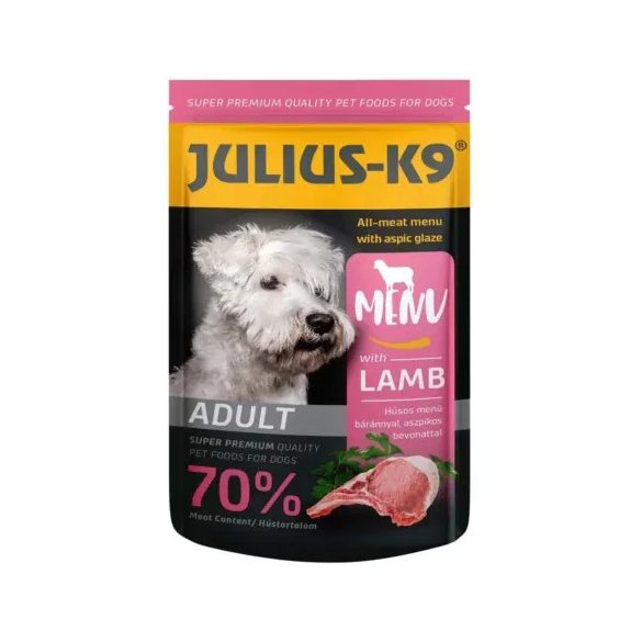 Julius-K9 - Alutasakos Húsos Menü Báránnyal 125g