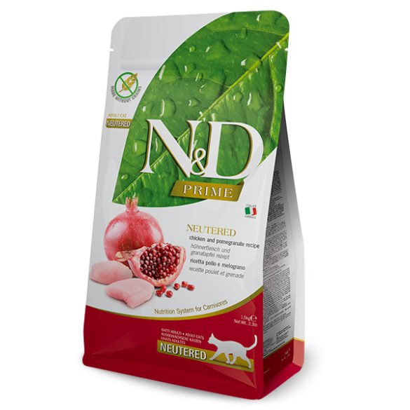 N&D Cat Prime csirke & gránátalma felnőtt ivartalanított