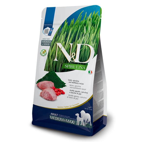 Bárány, spirulina és goji-bogyó Felnőtt Medium & Maxi 2kg