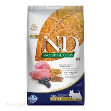   N&D Dog Ancestral Grain bárány, tönköly, zab & áfonya adult mini 2,5kg