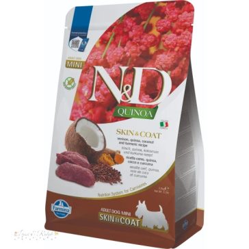 N&D Quinoa Dog Skin&coat szarvas&kókusz Adult Mini 2,5kg