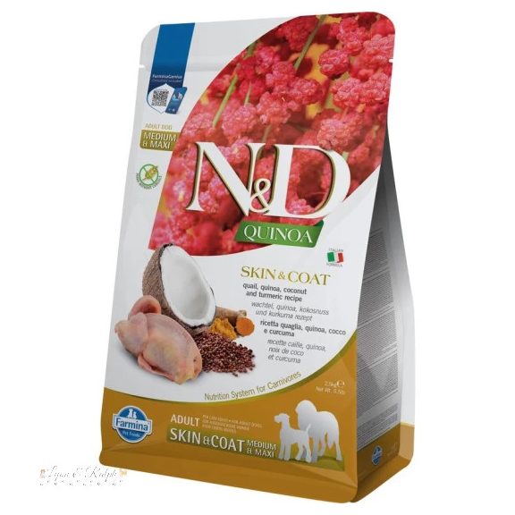 N&D Quinoa Dog Skin & coat fürj 2,5kg