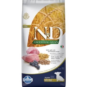   N&D Ancestral Grain Dog bárány,tönköly,zab&áfonya puppy mini 7kg