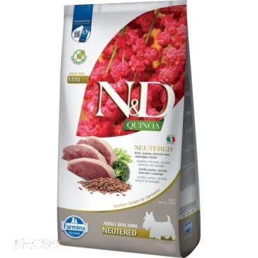   N&D Quinoa Dog Kacsa,brokkoli & spárga neutered adult mini 7kg
