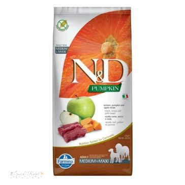   N&D Pumpkin Dog szarvas & sütőtök,alma adult medium & maxi 12kg