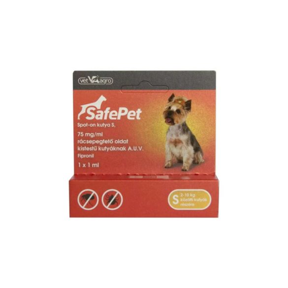 SafePet 75 mg/1 ml spot on kutya S 2-10 kg 1x