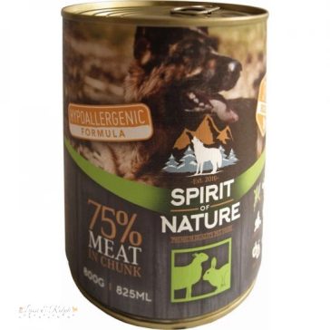   Spirit of Nature Dog konzerv Bárányhússal és nyúlhússal 800g