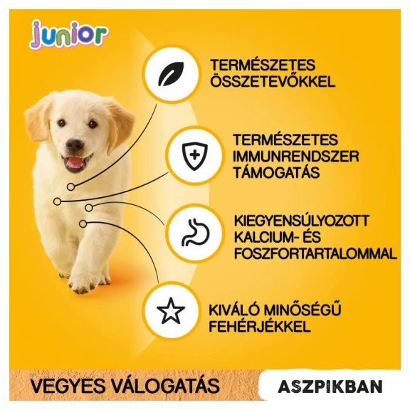 Pedigree alutasak Multipack Junior Csirke & rizs, Marha & rizs 4x100g