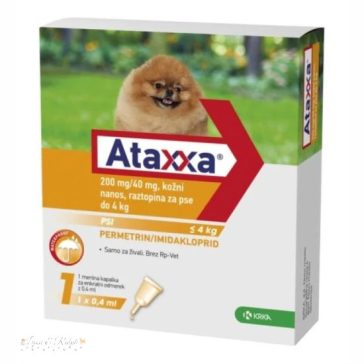 Ataxxa 200mg/40mg rácsepegtető oldat 4kg-ig 1x