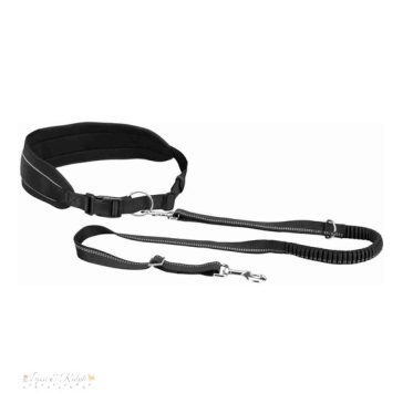   Trixie derékra rögzíthető póráz futáshoz 75-120cm/9 cm, 1,2-1,5m/25mm szürke
