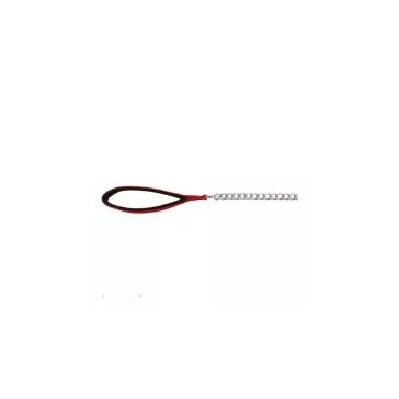 Trixie láncos póráz nylon fogóval 1,1m/2mm piros