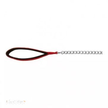 Trixie láncos póráz nylon fogóval 1m/3mm piros