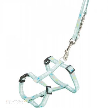   Trixie Hám pórázzal Junior & Puppy M–L: 27–45 cm/10 mm, 2m, menta