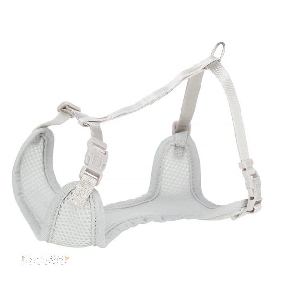 Trixie Hám Soft Pórázzal Junior & Puppy, M–L: 36–50 cm/10 mm, 2,00 m, Világos Szürke