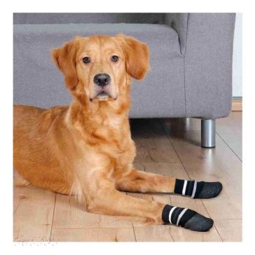   Trixie Kutyazokni Csúszásmentes Talppal L-XL Fekete 2db/Csomag