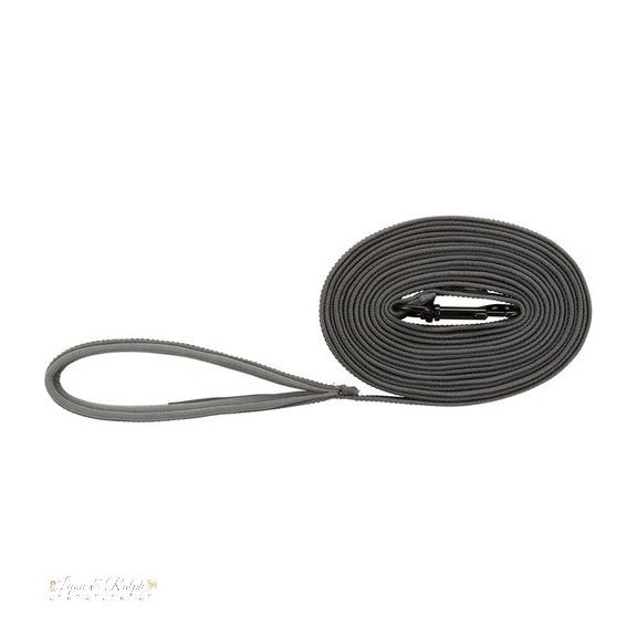 Póráz Fusion Kiképző, Gumis, M–XL: 5 m/17 mm, Grafit/Papaya